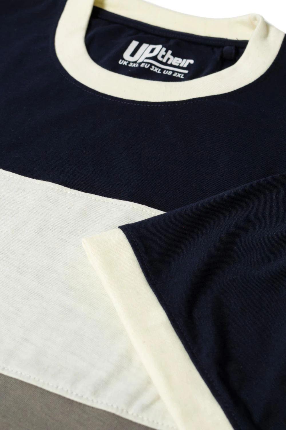 Uptheir Kiki Colour Block Crew Neck T-Shirt - Navy 5 Uptheir Kiki Colour Block Crew Neck T-Shirt - Navy - Image 3
