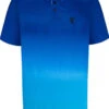 Uptheir Remain Two TALL Faded Tie Dye Polo Shirt - Blue