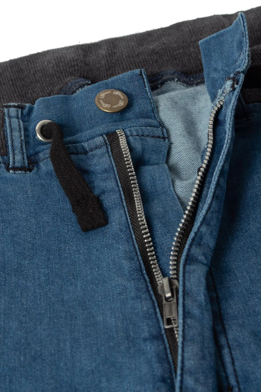 Uptheir Arwen TALL Ribbed Waistband Denim Shorts - Blue Wash 8 Uptheir Arwen TALL Ribbed Waistband Denim Shorts - Blue Wash - Image 6