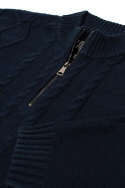 Uptheir Stockton Cable-Knit Half Zip Jumper - Dark Sapphire 7 Uptheir Stockton Cable-Knit Half Zip Jumper - Dark Sapphire -Famous Menswear Store tumbnail 11d4e7cd c12b 44a3 86d9 8cc7ee320e01 1