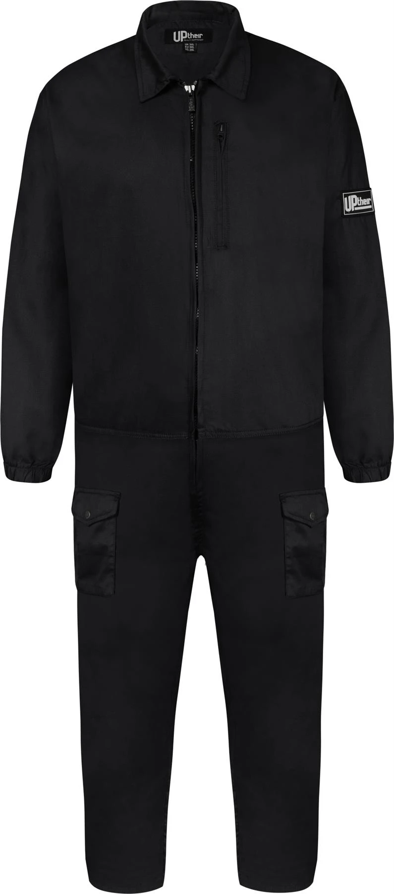 Uptheir Workworld Zip Through Twill Coverall - Black 4 Uptheir Workworld Zip Through Twill Coverall - Black - Image 2