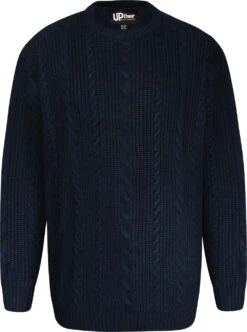 Uptheir Diaz Long Sleeve Cable Knit Sweater - Navy -Famous Menswear Store tumbnail 163db26b 1bcc 456c b6b7 ddf60d290b8a 1