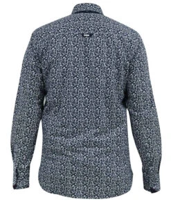 Duke D555 Larry All Over Floral Print Long Sleeve Shirt - Navy -Famous Menswear Store tumbnail 16722d8c 3218 491a 83f0 b4e2bc65685a
