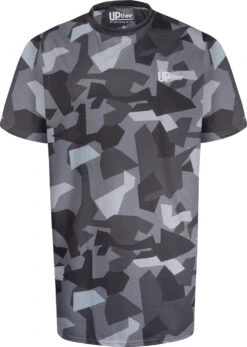 Uptheir Tes TALL Geo Camo Print Crew Neck T-Shirt - Grey