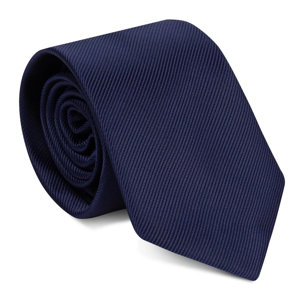 Uptheir Classic Diagonal Line Pattern Extra Long Tie - Navy 6 Uptheir Classic Diagonal Line Pattern Extra Long Tie - Navy - Image 4