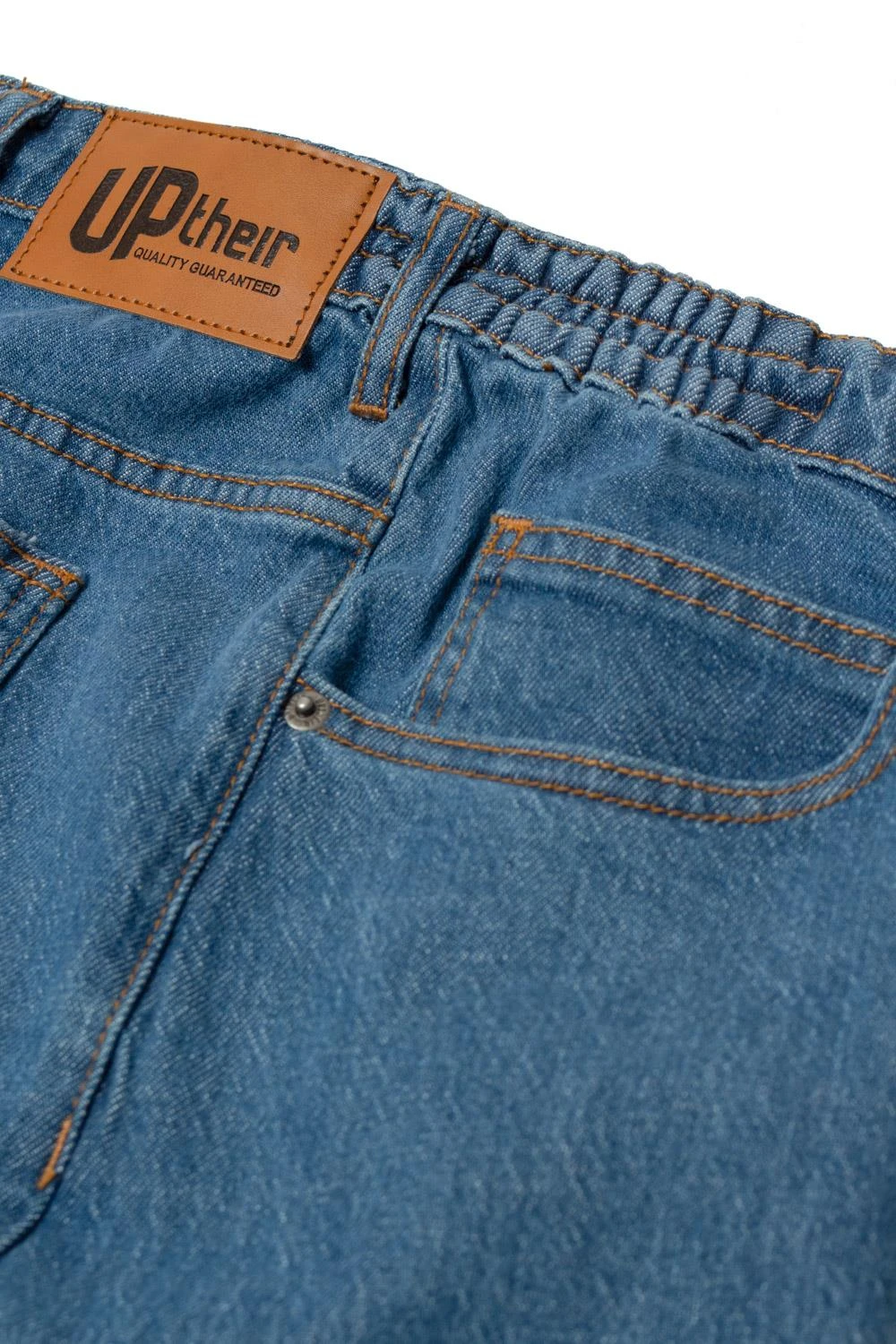 Uptheir Powerful Elasticated Waistband Jeans - Stone Wash 6 Uptheir Powerful Elasticated Waistband Jeans - Stone Wash - Image 4