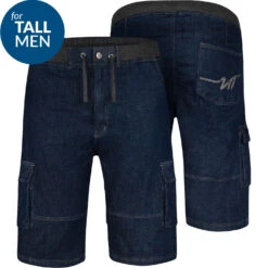 Uptheir Arwen TALL Ribbed Waistband Denim Shorts - Indigo Wash -Famous Menswear Store tumbnail 1ac4cbc3 b3f8 498c 89c0 2550e3d23744
