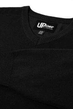 Uptheir Starling V-Neck Collar Knitted Sweater - Black -Famous Menswear Store tumbnail 1b47ed11 b68e 4b5b aa0d e1a96d91cbad