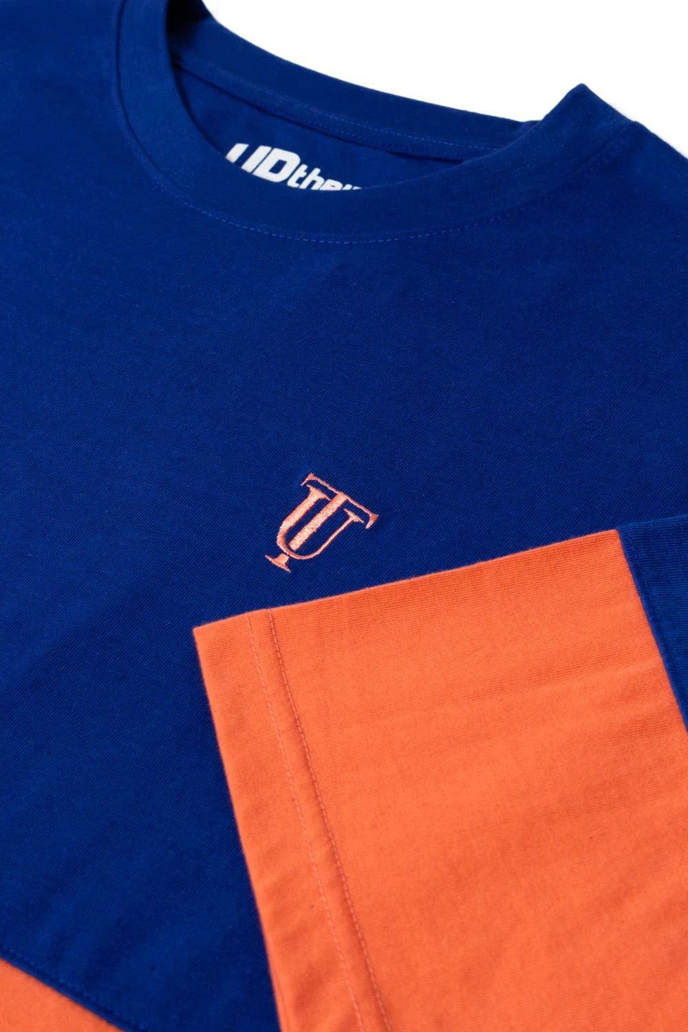 Uptheir Clivey Crew Neck Colour Block T-Shirt - Blue 5 Uptheir Clivey Crew Neck Colour Block T-Shirt - Blue - Image 3
