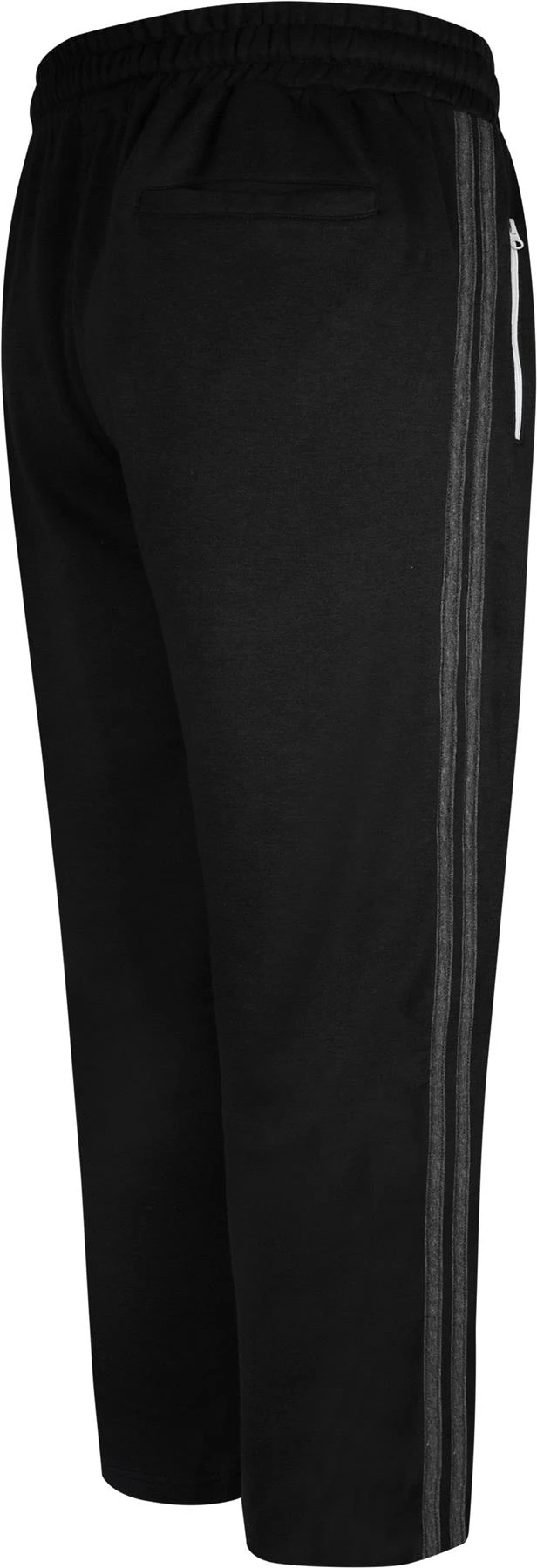 Kam Open Hem Striped Joggers - Black 4 Kam Open Hem Striped Joggers - Black - Image 2