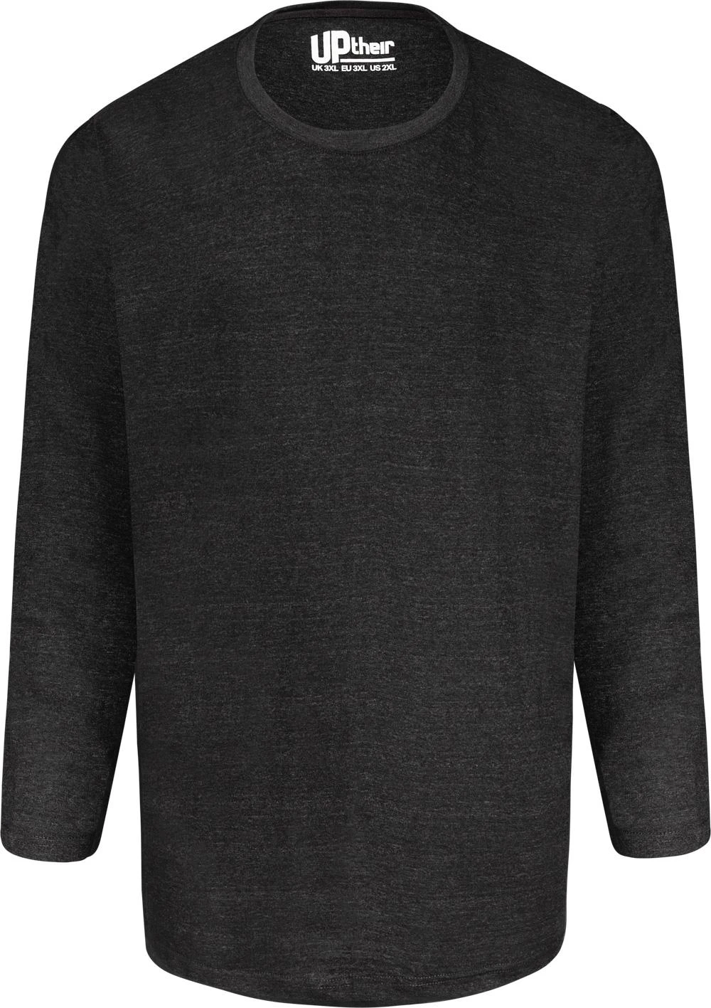 Uptheir Fig Mens Long Sleeve T-Shirt - Charcoal 4 Uptheir Fig Mens Long Sleeve T-Shirt - Charcoal - Image 2