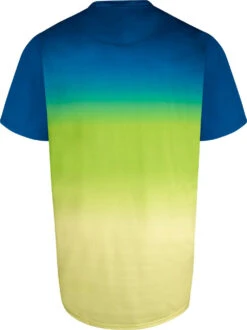 Uptheir Vibe Two Fade Effect Curved Hem T-Shirt - Green