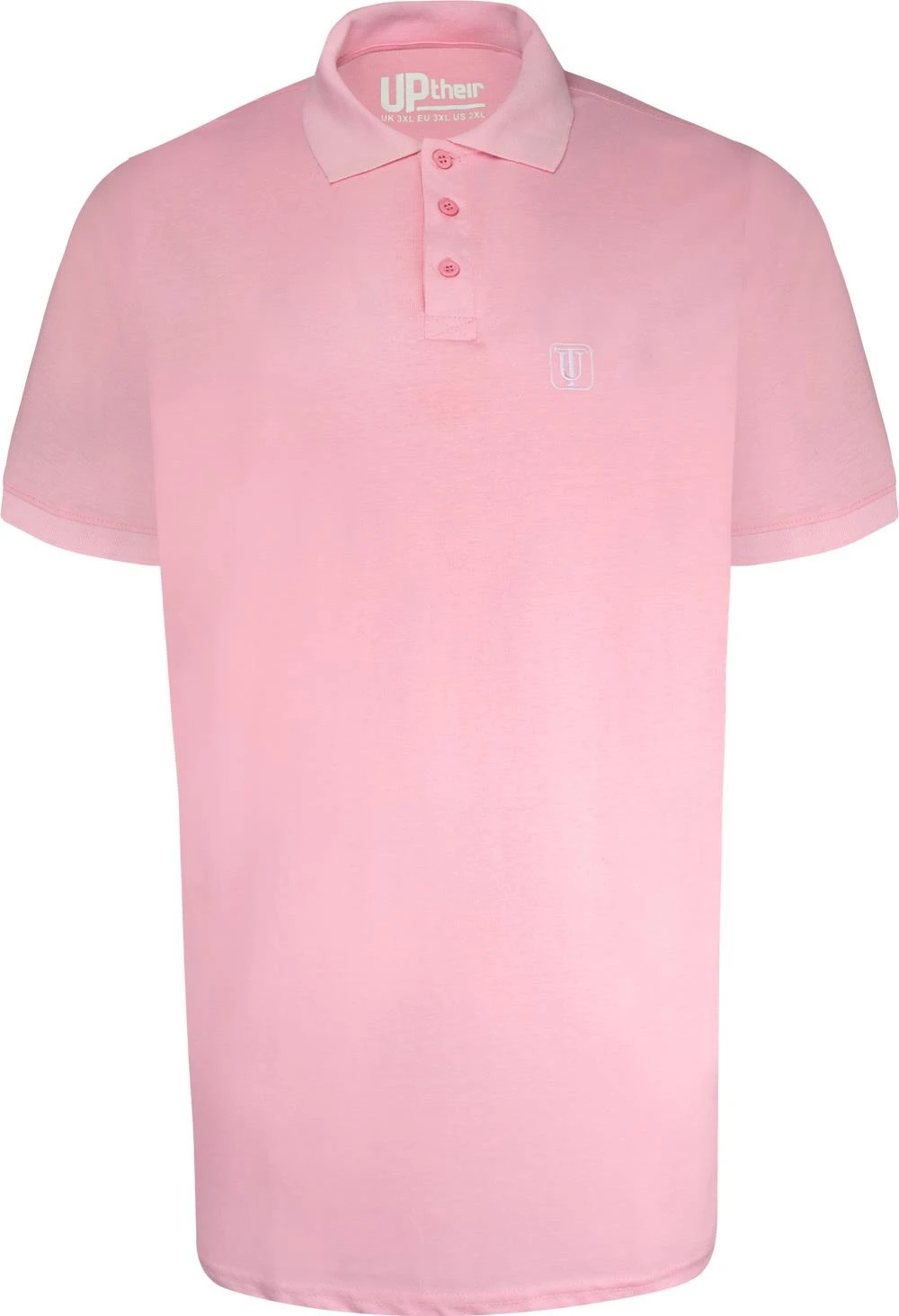 Uptheir Marco TALL Essential Polo Shirt - Pink 3 Uptheir Marco TALL Essential Polo Shirt - Pink