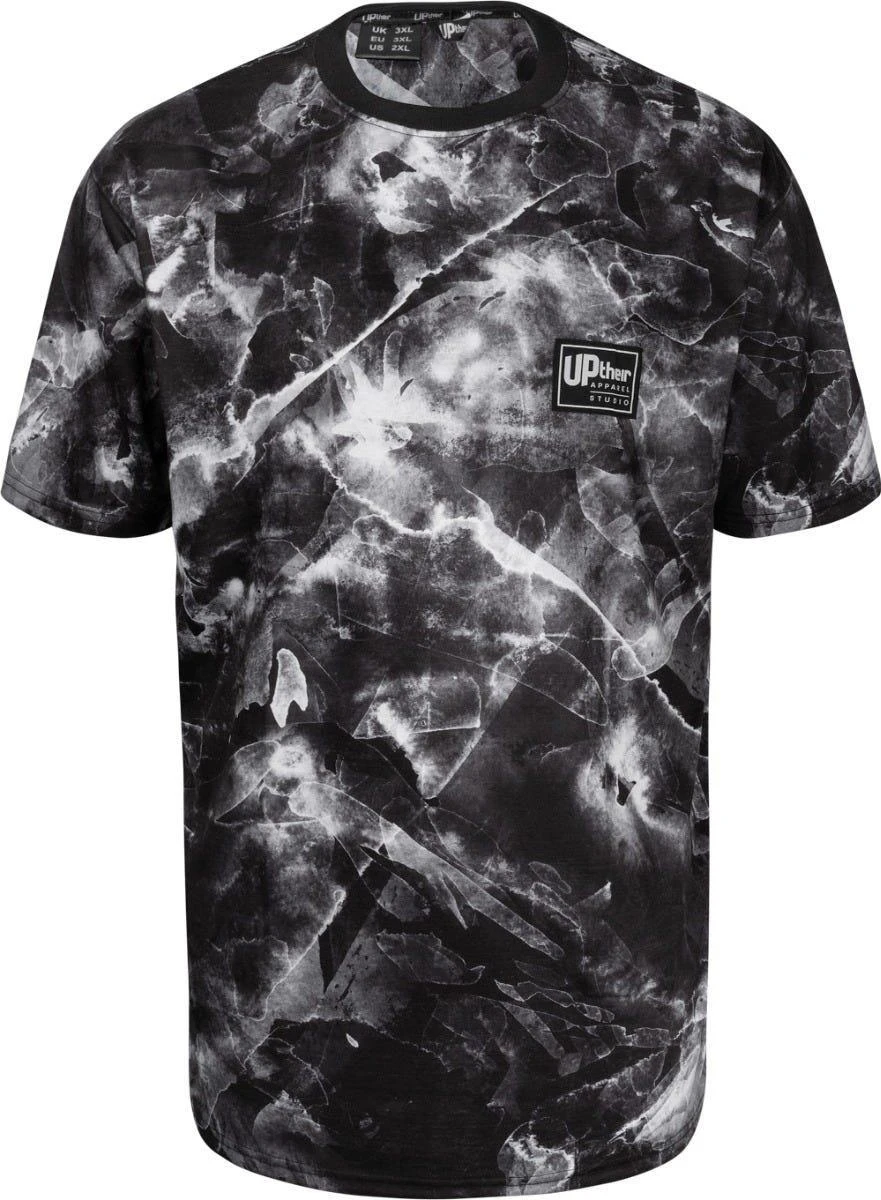 Uptheir Baron All Over Marble Print T-Shirt - Black 3 Uptheir Baron All Over Marble Print T-Shirt - Black