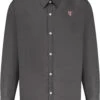 Uptheir Oxford Formal Long Sleeve Shirt - Dark Grey