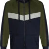 Kam Chevron Panelled Zip Hoody - Khaki -Famous Menswear Store tumbnail 2a8d7249 5284 4096 8e74 9b5a38d8285d