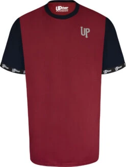 Uptheir Octagon Crew Neck Cut And Sew T-Shirt - Maroon -Famous Menswear Store tumbnail 2b4814e6 4fec 4c8e 9fd5 02602afe6484