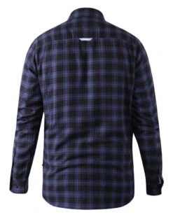 Duke D555 Dovercourt TALL Long Sleeve Check Shirt - Blue Black