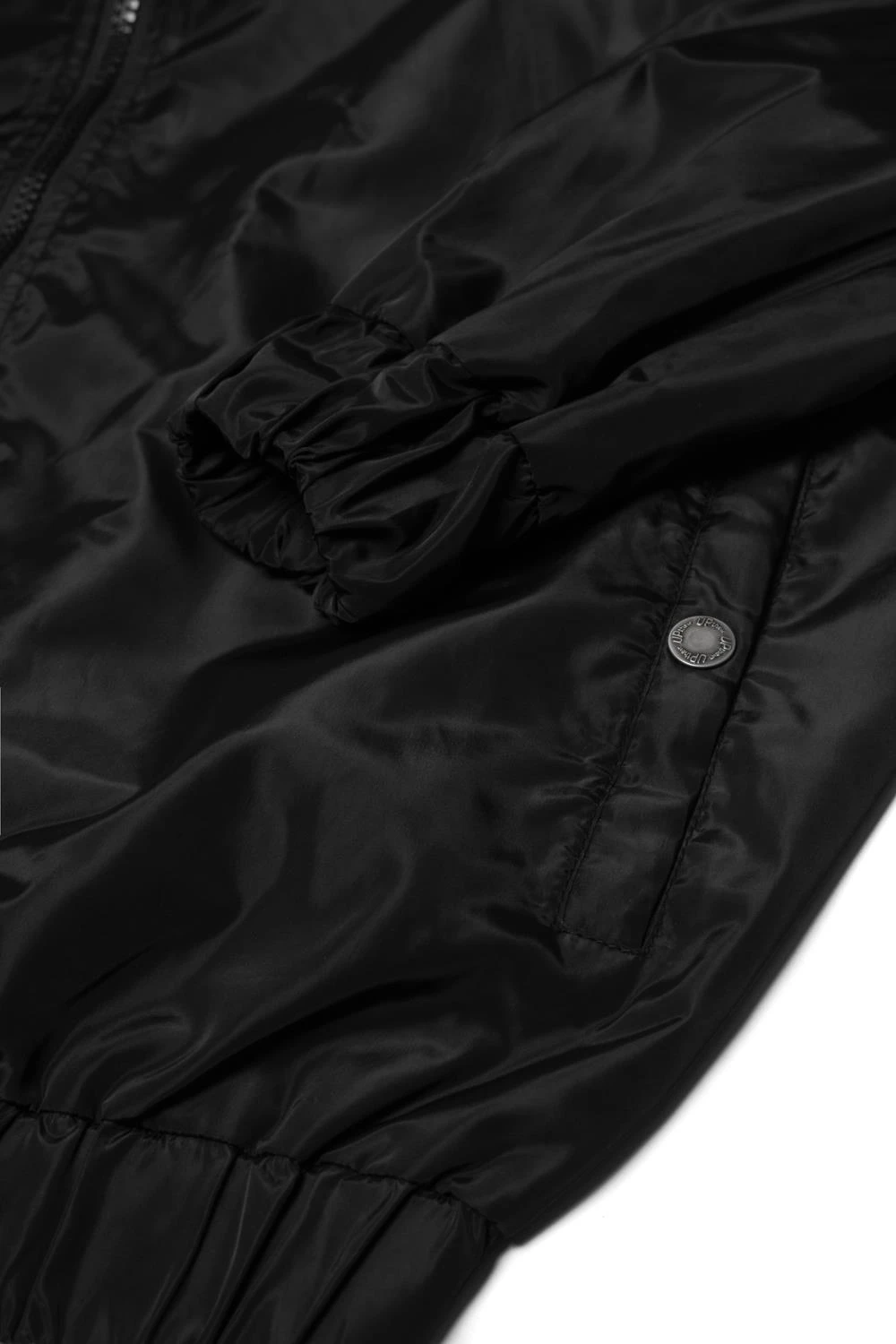 Uptheir Fade Away Zip Through Lightweight Jacket - Black 6 Uptheir Fade Away Zip Through Lightweight Jacket - Black - Image 4