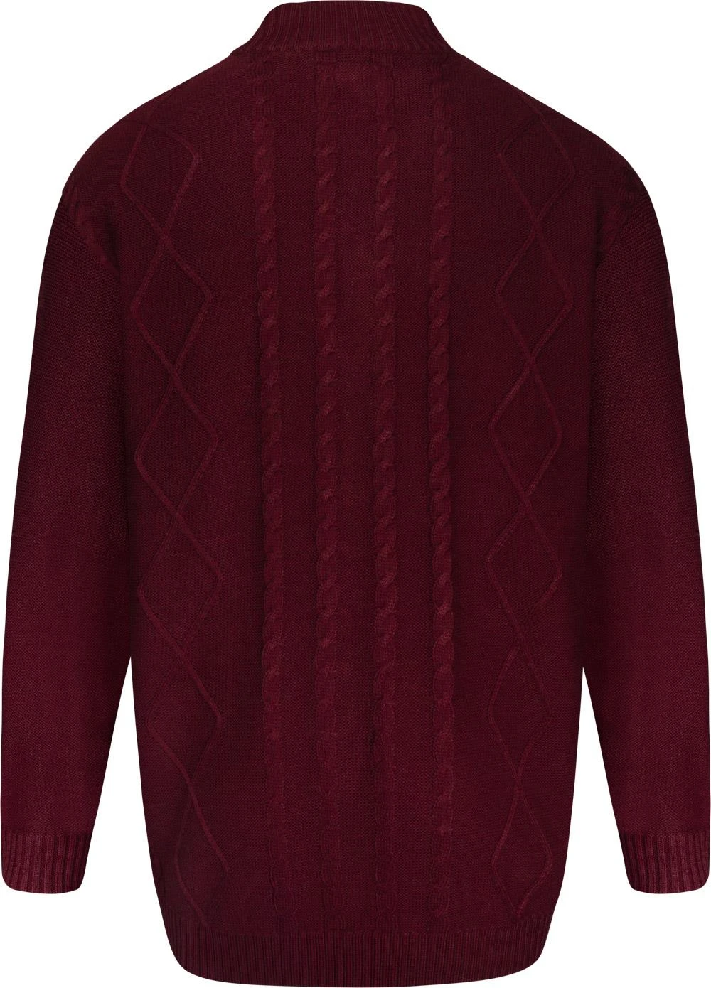 Uptheir Ember Zip Through Knitted Sweater - Cabernet 3 Uptheir Ember Zip Through Knitted Sweater - Cabernet