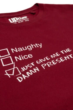 Uptheir Honky Tonk Christmas Print T-Shirt - Burgundy -Famous Menswear Store tumbnail 2d55be0f 49e9 40a5 b765 f28e4d47fd70