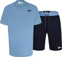 Uptheir Han V-Neck Short Sleeve Pyjama Set - Blue -Famous Menswear Store tumbnail 2d95d550 1405 4390 9932 20b7845b3386