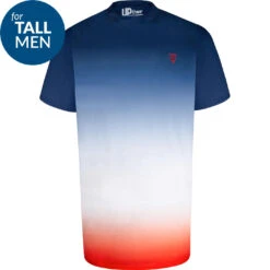 Uptheir Vibe One TALL Fade Effect T-Shirt - Navy Red -Famous Menswear Store tumbnail 2dd48616 9131 469f 93d9 544a3a7af863