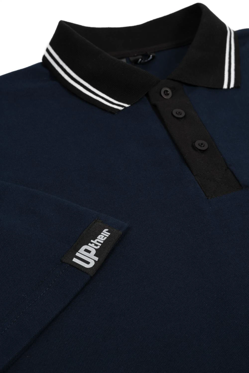 Uptheir Yankee Twin Tipped Polo - Navy 5 Uptheir Yankee Twin Tipped Polo - Navy - Image 3