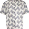 Uptheir Enfield Leaf Print SS Shirt - Antique White -Famous Menswear Store tumbnail 3060f074 f137 4f54 9ac4 89be65f6ec64