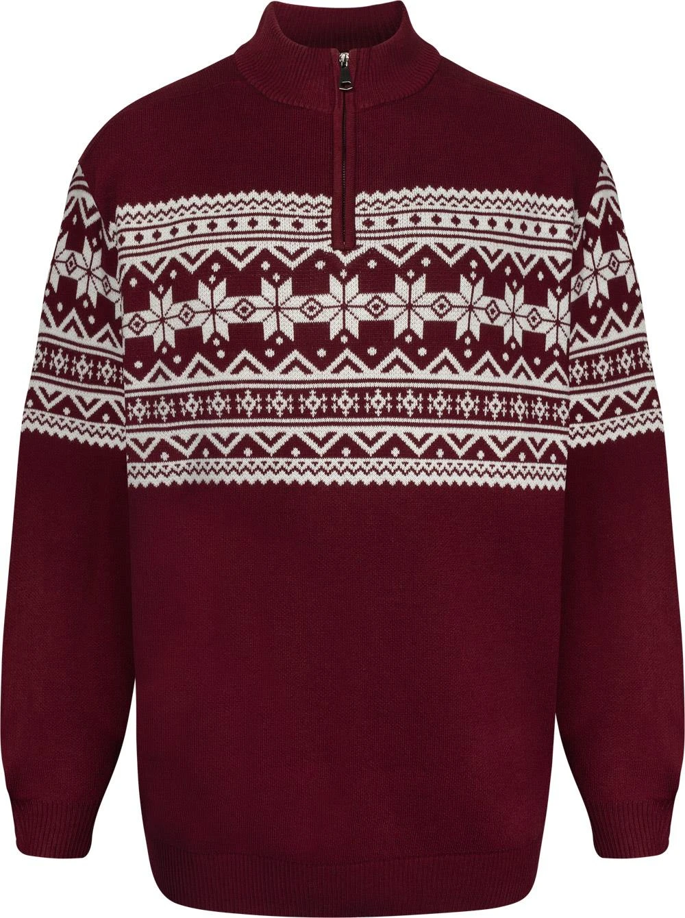 Uptheir Dasher Half Knit Jumper - Cabernet 4 Uptheir Dasher Half Knit Jumper - Cabernet - Image 2