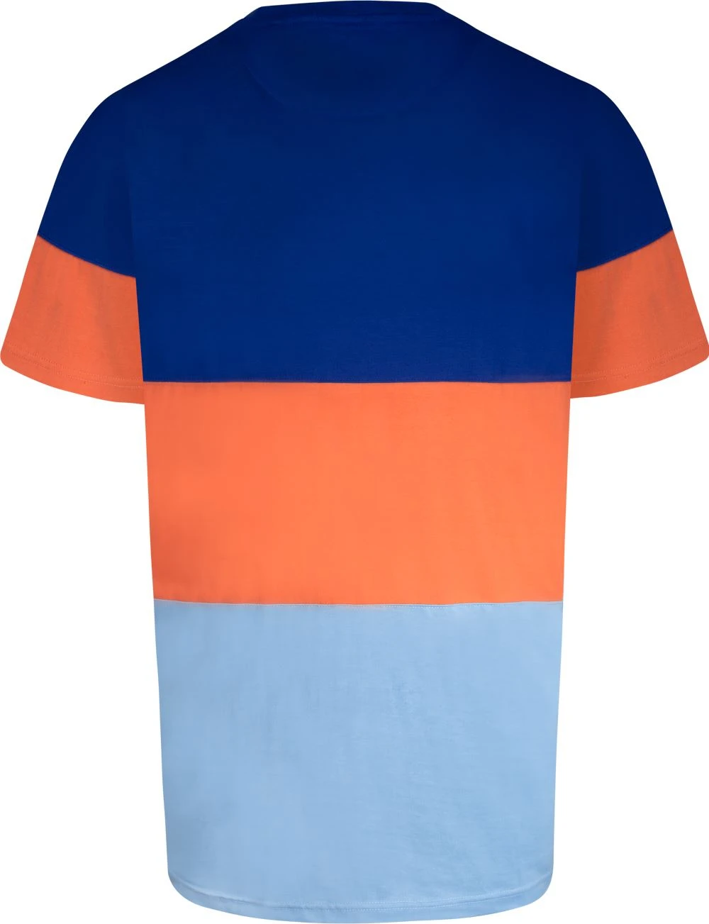 Uptheir Clivey Crew Neck Colour Block T-Shirt - Blue 3 Uptheir Clivey Crew Neck Colour Block T-Shirt - Blue