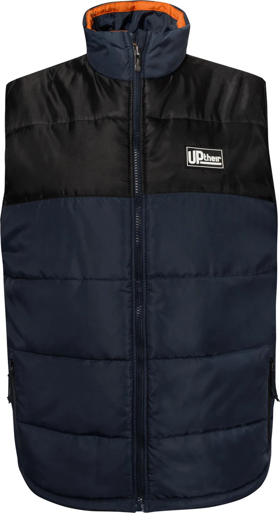 Uptheir Carlo Sleeveless Puffa Gilet - Blue 4 Uptheir Carlo Sleeveless Puffa Gilet - Blue - Image 2