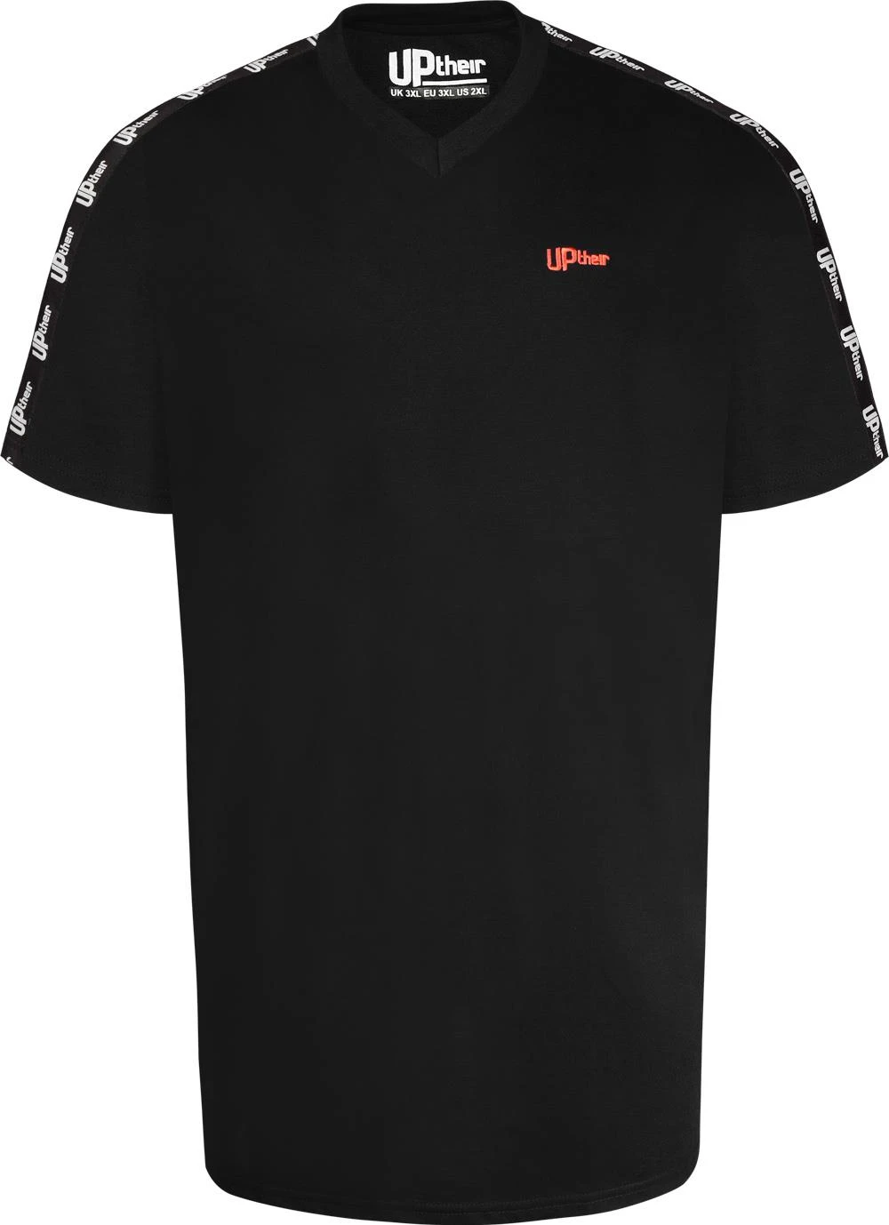 Uptheir Tri Two TALL Shoulder Tape V-Neck T-Shirt - Black 3 Uptheir Tri Two TALL Shoulder Tape V-Neck T-Shirt - Black