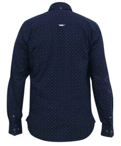 Duke D555 Epping Long Sleeve Mirco Patterened Shirt - Navy -Famous Menswear Store tumbnail 33ad1cf1 177d 486d 84dd 18b09631da8f