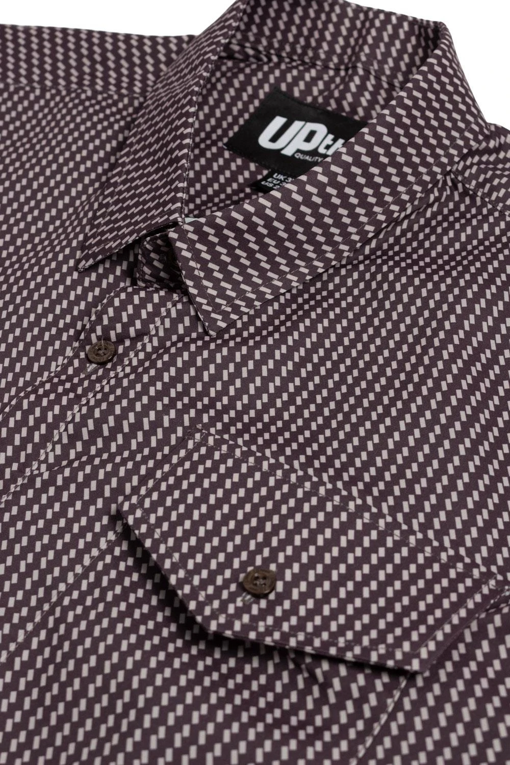 Uptheir Kura All Over Dobby Print Shirt - Granite Grey 6 Uptheir Kura All Over Dobby Print Shirt - Granite Grey - Image 4