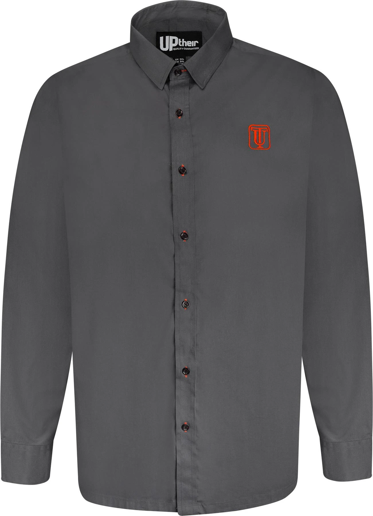 Uptheir Arnside Formal Long Sleeve Shirt - Grey 4 Uptheir Arnside Formal Long Sleeve Shirt - Grey - Image 2