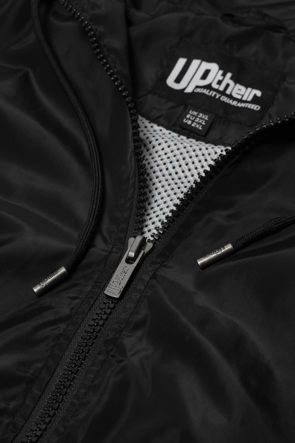 Uptheir Fade Away Zip Through Lightweight Jacket - Black 5 Uptheir Fade Away Zip Through Lightweight Jacket - Black - Image 3