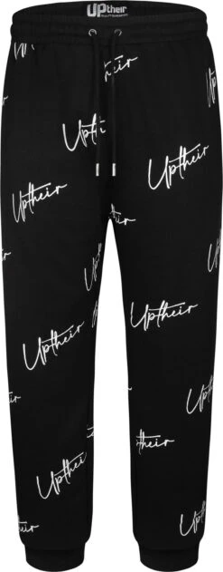Uptheir Luxury Large Script Logo Joggers - Black -Famous Menswear Store tumbnail 378bc51f 8d1f 4470 a29f 50c8882d1fed