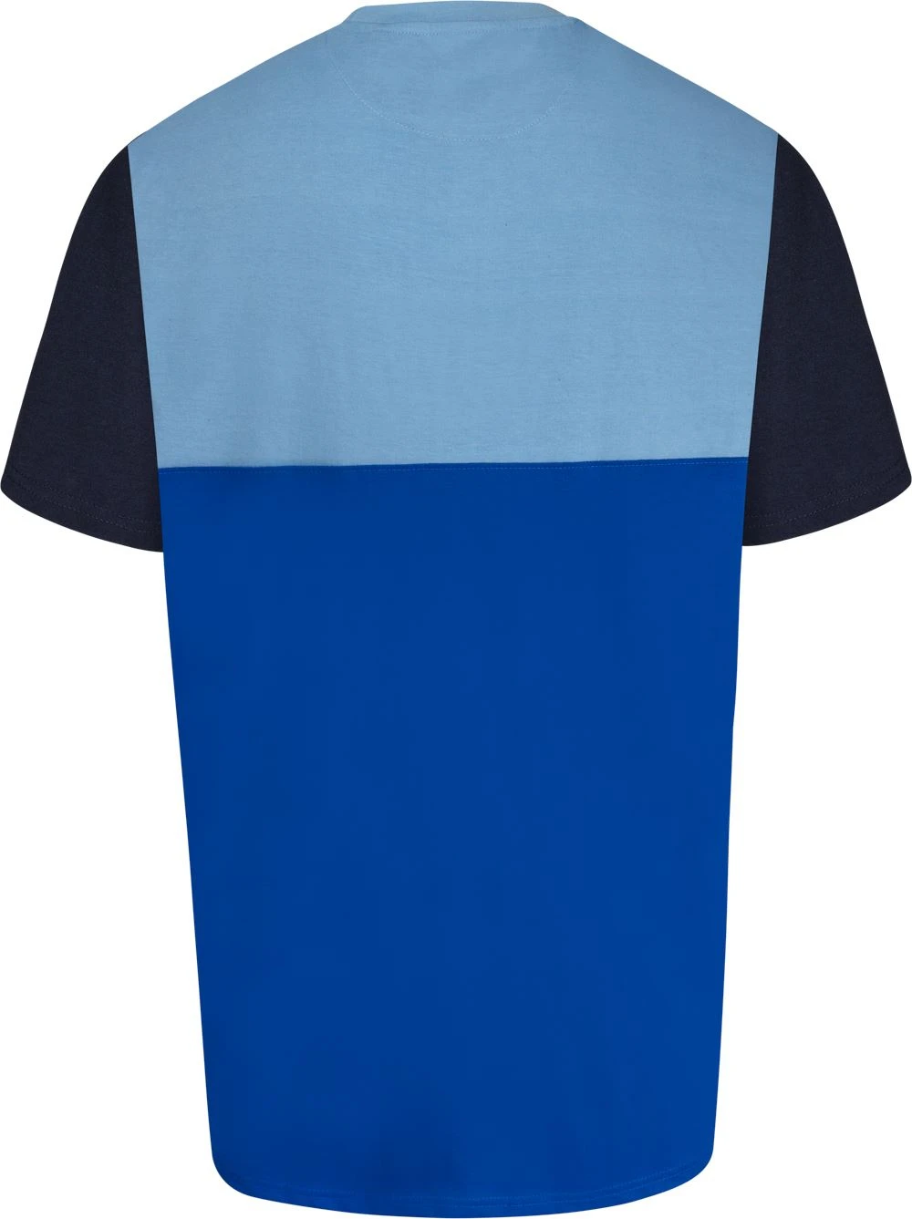 Uptheir Cube Crew Neck Colour Block T-Shirt - Blue 3 Uptheir Cube Crew Neck Colour Block T-Shirt - Blue