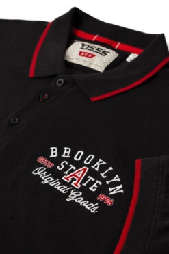 Duke D555 Canning TALL Brooklyn State Embroidery Polo - Black -Famous Menswear Store tumbnail 39aaa330 b855 4fff b30b f0b24d6eac44