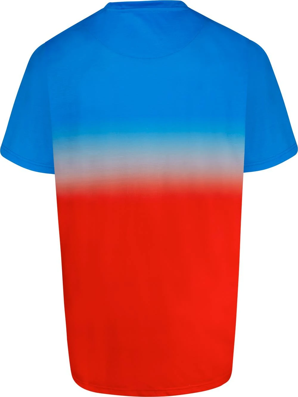 Uptheir Vibe One Fade Effect Crew Neck T-Shirt - Orange Blue 3 Uptheir Vibe One Fade Effect Crew Neck T-Shirt - Orange Blue