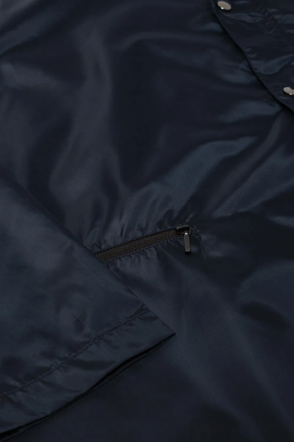 Uptheir Rockling Hooded Long Line Mac - Navy 6 Uptheir Rockling Hooded Long Line Mac - Navy - Image 4