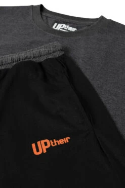 Uptheir Moped Marl Effect Pyjama Set - Carbon Black -Famous Menswear Store tumbnail 3d421fcd 204f 4810 97ce 6c3213c3ce51