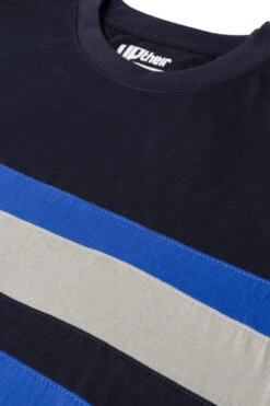 Uptheir Yarrow Long Sleeve Cut & Sew Panel T-shirt - Blue Navy -Famous Menswear Store tumbnail 3d516ff4 3c2a 41ed 894c e6fdebd659d5