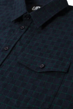 Uptheir Qin All Over Check Long Sleeve Shirt - Forest Navy -Famous Menswear Store tumbnail 3eea19ae 7735 4cdd ac56 a7912a6cadb1