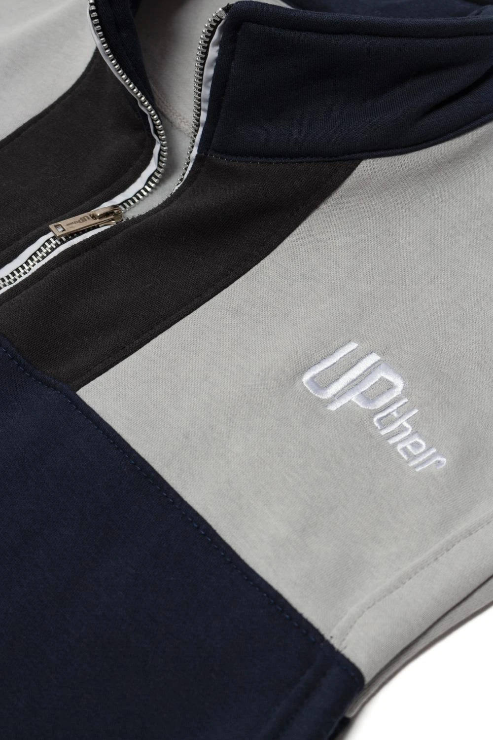 Uptheir Offender Zip Through Gilet - Grey Navy 5 Uptheir Offender Zip Through Gilet - Grey Navy - Image 3