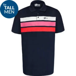 Uptheir Zain TALL Chest Stripe Polo Shirt - Blue Red -Famous Menswear Store tumbnail 42e89342 d396 44ac bdbe 9f0ed0ac6103