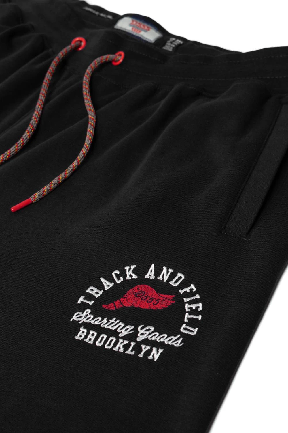 Duke D555 Chilworth Embroidered Open Hem Joggers - Black 5 Duke D555 Chilworth Embroidered Open Hem Joggers - Black - Image 3