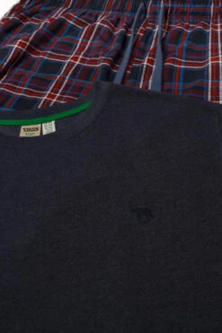 Duke D555 Stansted Short Matched Pyjama Set - Denim & Red Check -Famous Menswear Store tumbnail 43a212a0 a23d 43bd 90bd 65c747be3f6e