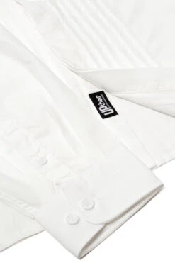 Uptheir Megan Bib Front Long Sleeve Shirt - White -Famous Menswear Store tumbnail 447a65f0 b861 4f3c b409 0c8e2fbeb64f